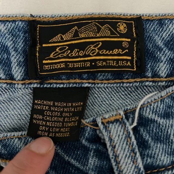 Vintage Eddie Bauer relaxed fit bermuda Jean jorts shorts 32” - Picture 3 of 3